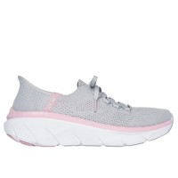 дамски,маратонки,дамски,маратонки,skechers,d,lux,walker,2.0,slip,on,trainers,womens,grey,pink