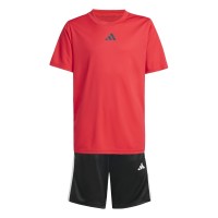 юношеска,тениска,разпродажба,adidas,детски,облекла,adidas,train,essentials,3,stripes,t,shirt,set,juniors,pure,ruby,blk