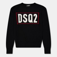 плетена,блуза,dsquared2,kids,dsq,logo,knitted,top,black,dq900