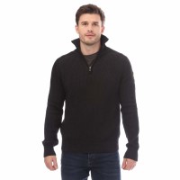 пуловер,мъжки,горнища,с,качулка,мъжки,ежедневни,облекла,belstaff,cotton,wool,rib,stanley,quarter,zip,jumper,black