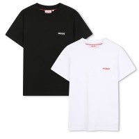 тениска,детски,облекла,hugo,hugo,2pk,t,shirts,in61,black,white