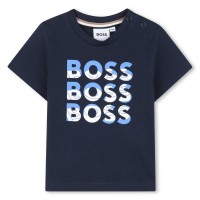 тениска,детски,3/4,панталони,boss,kids',multi,logo,soft,fabric,t,shirt,navy,849