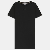 boss,stretch,cotton,nightdress,with,logo,details,black