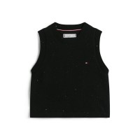 плетена,блуза,детски,3/4,панталони,tommy,hilfiger,kids',sequin,knitted,top,black,bds