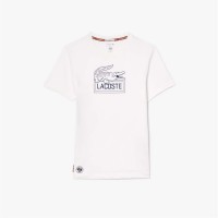 тениска,мъжки,тениски,lacoste,roland,garros,edition,ultra,dry,tennis,t,shirt,white