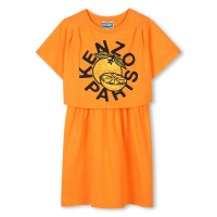 тениска,детски,3/4,панталони,kenzo,kids',logo,relaxed,t,shirt,dress,orange,423