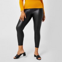 клин,дамски,чорапогащи,и,клинове,biba,biba,pu,stretch,legging,black