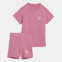 тениска,adidas,originals,cycling,shorts,t,shirt,set,pink