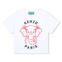 детска,тениска,детски,3/4,панталони,kenzo,unisex,kids',logo,regular,fit,t,shirt,wht,pnk,10p