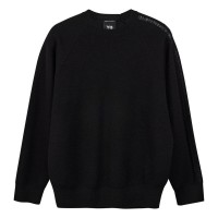 блуза,мъжки,горнища,с,качулка,мъжки,ежедневни,облекла,y3,logo,knit,crewneck,sweater,black