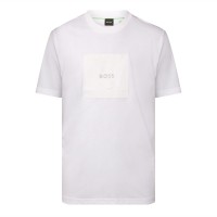 тениска,мъжки,тениски,boss,cotton,jersey,t,shirt,with,fineline,artwork,white