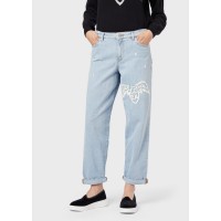 дънки,дамски,дънки,emporio,armani,j89,baggy,fit,jeans,blue