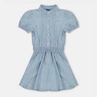 рокля,детски,3/4,панталони,polo,ralph,lauren,kids',chambray,shift,dress,medium,wash