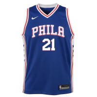 фланелка,детски,3/4,панталони,детски,тениски,nike,philadelphia,76ers,joel,embiid,#21,jersey,blue