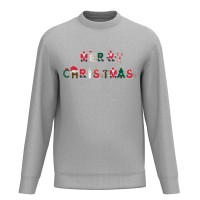 блуза,коледни,пуловери,мъжки,блузи,plain,lazy,merry,christmas,typography,sweater,grey