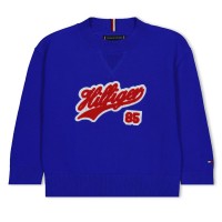 юношеска,блуза,детски,облекла,tommy,hilfiger,terry,knit,script,sweater,juniors,ultra,blue