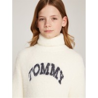 юношеска,рокля,детски,облекла,tommy,hilfiger,turtleneck,fluffy,jumper,dress,juniors,ivory,z00
