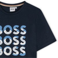 детска,тениска,детски,облекла,boss,multi,logo,t,shirt,infants,navy,blue