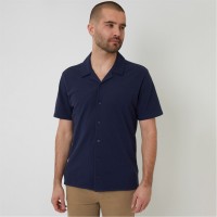 риза,с,къс,ръкав,threadbare,cotton,pique,revere,collar,short,sleeve,shirt,navy