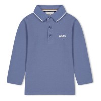 детска,блуза,с,яка,детски,облекла,boss,long,sleeve,polo,shirt,infants,med,grey,049