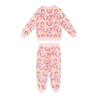 пижама,бебешки,облекла,детски,пижами,miso,girls,rainbow,velour,pyjama,set,pink