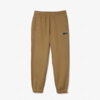 lacoste,organic,cotton,fleece,sweatpants,brown