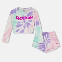 тениска,разпродажба,reebok,детски,3/4,панталони,reebok,tie,dye,t,shirt,and,shorts,set,orchid,bloom