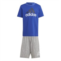 детски,комплект,разпродажба,adidas,детски,3/4,панталони,adidas,essentials,logo,tee,and,short,set,unisex,infants,blue,grey