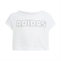 детска,тениска,разпродажба,adidas,adidas,aeroready,cropped,dance,t,shirt,girls,white