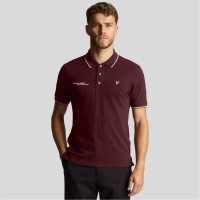блуза,с,яка,lyle,and,scott,co,ordinate,print,tipped,polo,shirt,burgundy
