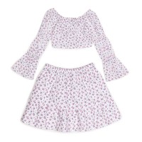 детска,пола,детски,облекла,be,you,floral,crop,top,&amp;,skirt,childrens,white
