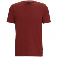 тениска,мъжки,тениски,boss,tiburt,bubble,jacquard,structure,t,shirt,brown