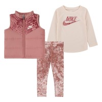 комплект,разпродажба,nike,бебешки,облекла,детски,якета,и,палта,детски,3/4,панталони,nike,nike,3,pc,vest,set,bb99,red,stardust