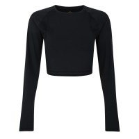 къса,блуза,дамски,тениски,дамски,топове,umbro,pro,training,cropped,ls,top,black