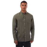 gant,regular,fit,garment,dyed,linen,shirt,green