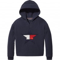 суичър,tommy,hilfiger,girls,tommy,hilfiger,polar,fleece,hoodie,navy