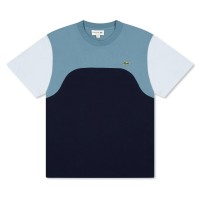 тениска,мъжки,тениски,lacoste,cotton,jersey,colour,block,t,shirt,navy