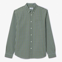 lacoste,regular,fit,plaid,poplin,shirt,khaki