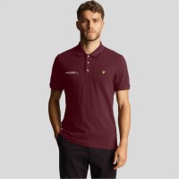 блуза,с,яка,lyle,and,scott,co,ordinate,print,plain,polo,shirt,burgundy