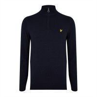 пуловер,мъжки,летен,каталог,мъжки,пуловери,lyle,and,scott,lyle,quarter,zip,jumper,sn42,dk,navy,z271