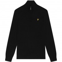 пуловер,мъжки,пуловери,lyle,and,scott,quarter,zip,jumper,jet,black,z865