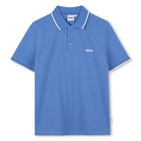 бебешка,блуза,с,яка,детски,облекла,boss,boss,print,polo,shirt,babies,navy,blue