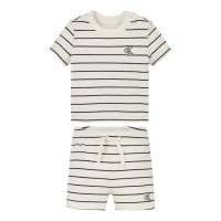 тениска,calvin,klein,jeans,stripe,ss,t,shirt,shorts,set,tofu,blk,0af