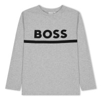 тениска,детски,тениски,детски,облекла,boss,kids,long,sleeve,t,shirt,large,logo,design,grey,a32