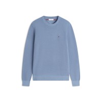 пуловер,мъжки,пуловери,tommy,hilfiger,men,s,ribbed,crew,neck,jumper,brisk,blue