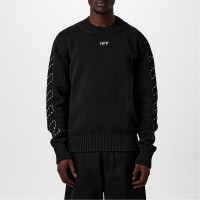 блуза,облекла,на,разпродажба,мъжки,пуловери,off,white,stitch,arrow,knit,sweater,black,white