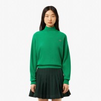 блуза,lacoste,relaxed,fit,carded,wool,high,neck,sweater,green