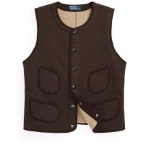 потник,облекла,на,разпродажба,мъжки,пуловери,polo,ralph,lauren,polo,wool,knit,vest,sn05,brown,heather