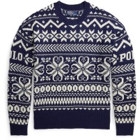 пуловер,облекла,на,разпродажба,мъжки,пуловери,polo,ralph,lauren,fairisle,jumper,bright,navy