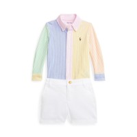 детски,екип,детски,3/4,панталони,polo,ralph,lauren,fun,shirt,and,shorts,set,infants,wicket,yellow